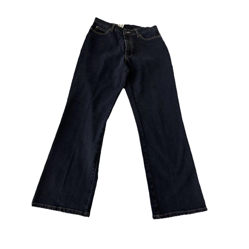 NEW Denim & Co Regular Modern Waist Stretch Boot Cut Jeans Size 10 Blue Denim